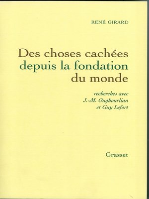 cover image of Des choses cachées depuis la fondation du monde